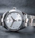 Tissot PR 100 Sport Chic Silver Dial Silver Steel Strap Watch for Women - T101.910.11.031.00 Authentic Buy Shop Now