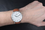 Tissot T Classic Everytime Large White Dial Brown Leather Strap Watch For Men - T109.610.16.037.00 Authentic Buy Shop Now
