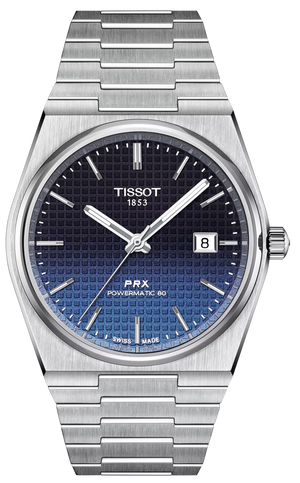 Tissot Powermatic 80 Automatic Gradient Blue Dial Silver Steel Strap Watch for Men - T137.407.11.051.01 Authentic Buy Shop Now