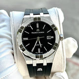 Maurice Lacroix Aikon Automatic Black Dial Black Rubber Strap Watch For Men - AI6008-SS000-330-2 Authentic Buy Shop Now