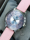 Guess Dahlia Analog Silver Dial Pink Leather Strap Watch for Women - GW0529L1 Authentic Buy Shop Now