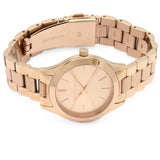 Michael Kors Slim Runway Rose Gold Dial Rose Gold Steel Strap Watch for Women - MK3513 Authentic Buy Shop Now