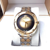 Versace Shadov Quartz Gold Dial Two Tone Steel Strap Watch for Women - VEBM00518 Authentic Buy Shop Now
