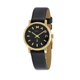 Marc Jacobs Baker Black Dial Black Leather Strap Watch for Women - MBM1273 Authentic Buy Shop Now