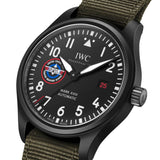 IWC Pilot’s Watch Mark XVIII Top Gun Edition “SFTI” Black Dial Green Nylon Strap Watch for Men - IW324712 Authentic Buy Shop Now