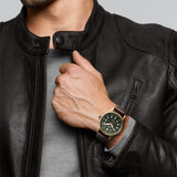 IWC Pilot's Watch Automatic Spitfire Green Dial Brown Leather Strap Watch for Men - IW326802 Authentic Buy Shop Now