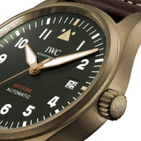 IWC Pilot's Watch Automatic Spitfire Green Dial Brown Leather Strap Watch for Men - IW326802 Authentic Buy Shop Now