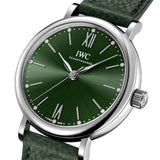 IWC Portofino Automatic Automatic Green Dial Green Leather Strap Watch for Women - IW357412 Authentic Buy Shop Now
