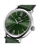 IWC Portofino Automatic Green Dial Green Leather Strap Watch for Women - IW357405 Authentic Buy Shop Now