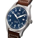IWC Pilot's Mark XVIII Le Petit Prince Blue Dial Brown Leather Strap Watch for Men - IW327004 Authentic Buy Shop Now