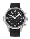 IWC Aquatimer Chronograph Black Dial Black Leather Strap Watch for Men - IW376803 Authentic Buy Shop Now