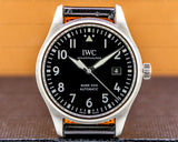 IWC Pilot's Mark XVIII 40mm Black Dial Black Leather Strap Watch for Men - IW327001 Authentic Buy Shop Now