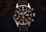 IWC Pilot's Watch Chronograph Edition Brown Dial Brown Leather Strap Watch for Men - IW377713 Authentic Buy Shop Now