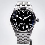 IWC Pilot’s Watch Mark XVIII Black Dial Silver Steel Strap Watch for Men - IW327015 Authentic Buy Shop Now