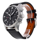 IWC Pilot's Watch Chronograph Black Dial Black Leather Strap Watch for Men - IW377709 Authentic Buy Shop Now