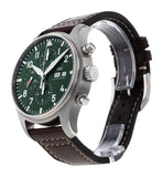IWC Pilot's Watch Chronograph Edition Racing Green 43mm Green Dial Brown Leather Strap Watch for Men - IW377726 Authentic Buy Shop Now