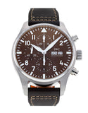 IWC Pilot's Watch Chronograph Edition Brown Dial Brown Leather Strap Watch for Men - IW377713 Authentic Buy Shop Now