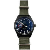 IWC Pilot’s Watch Mark XVIII Top Gun Edition “SFTI” Black Dial Green Nylon Strap Watch for Men - IW324712 Authentic Buy Shop Now
