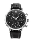 IWC Portofino Chronograph Black Dial Black Leather Strap Watch for Men - IW391029 Authentic Buy Shop Now