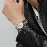 Gucci G Timeless Diamonds White Dial Silver Steel Strap Watch for Women - YA1265064 Authentic Buy Shop Now