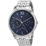 Tommy Hilfiger Damon Chronograph Blue Dial Silver Steel Strap Watch for Men - 1791416 Authentic Buy Shop Now