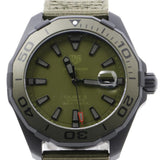 Tag Heuer Aquaracer Automatic Green Dial Khakhi Green Nylon Strap Watch for Men - WAY208E.FC8222 Authentic Buy Shop Now