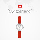 Tissot Lovely Round Mother of Pearl Dial Red Leather Strap Watch for Women - T140.009.16.111.00 Authentic Buy Shop Now