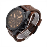 Fossil Nate Chronograph Brown Dial Brown Leather Strap Watch for Men - JR1511 Authentic Buy Shop Now