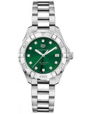 Tag Heuer Aquaracer Diamonds Emerald Green Dial Watch for Women - WBD1316.BA0740 Authentic Buy Shop Now