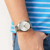 Calvin Klein City Silver Dial Silver Steel Strap Watch for Women - K2G23126 Authentic Buy Shop Now