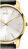 Calvin Klein City Silver Dial Black Leather Strap Watch for Men - K2G21520 Authentic Buy Shop Now