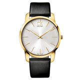 Calvin Klein City Silver Dial Black Leather Strap Watch for Men - K2G21520 Authentic Buy Shop Now