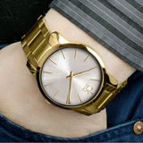 Calvin Klein City Silver Dial Gold Steel Strap Watch for Men - K2G21546 Authentic Buy Shop Now
