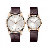 Calvin Klein City White Mother of Pearl Dial Brown Leather Strap Watch for Women - K2G23620 Authentic Buy Shop Now
