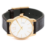 Calvin Klein City Silver Dial Black Leather Strap Watch for Men - K2G21520 Authentic Buy Shop Now