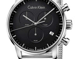 Calvin Klein City Chronograph Black Dial Silver Mesh Bracelet Watch for Men - K2G27121 Authentic Buy Shop Now