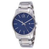 Calvin Klein City Blue Dial Silver Steel Strap Watch for Men - K2G2G14N Authentic Buy Shop Now