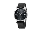 Calvin Klein City Quartz Black Dial Black Leather Strap Watch for Men - K2G2G1C3 Authentic Buy Shop Now