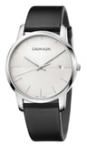 Calvin Klein City White Dial Black Leather Strap Watch for Men - K2G2G1CD Authentic Buy Shop Now