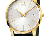 Calvin Klein City Silver Dial Black Leather Strap Watch For Men - K2G21520 Authentic Buy Shop Now