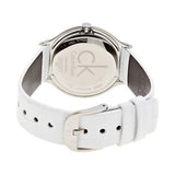 Calvin Klein Skirt White Dial White Leather Strap Watch for Women - K2U231K6 Authentic Buy Shop Now