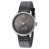 Calvin Klein Accent Black Dial Black Leather Strap Watch for Women - K2Y231C3 Authentic Buy Shop Now