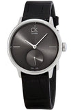 Calvin Klein Accent Black Dial Black Leather Strap Watch for Women - K2Y231C3 Authentic Buy Shop Now