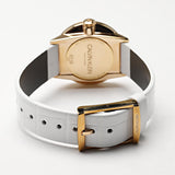 Calvin Klein Accent Silver Dial White Leather Strap Watch for Women - K2Y236K6 Authentic Buy Shop Now