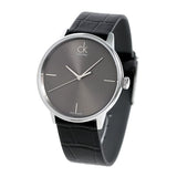 Calvin Klein Accent Black Dial Black Leather Strap Watch for Men - K2Y2X1C3 Authentic Buy Shop Now