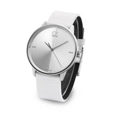 Calvin Klein Accent Silver Dial White Leather Strap Watch for Men - K2Y2X1KW Authentic Buy Shop Now