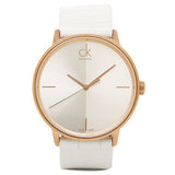 Calvin Klein Accent White Dial White Leather Strap Watch for Women - K2Y2X6K6 Authentic Buy Shop Now