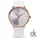 Calvin Klein Accent White Dial White Leather Strap Watch for Women - K2Y2X6K6 Authentic Buy Shop Now