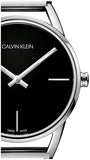 Calvin Klein Stately Black Dial Silver Steel Strap Watch for Women - K3G23121 Authentic Buy Shop Now