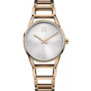 Calvin Klein Stately White Dial Gold Steel Strap Watch for Women - K3G2362W Authentic Buy Shop Now